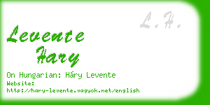 levente hary business card