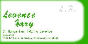 levente hary business card